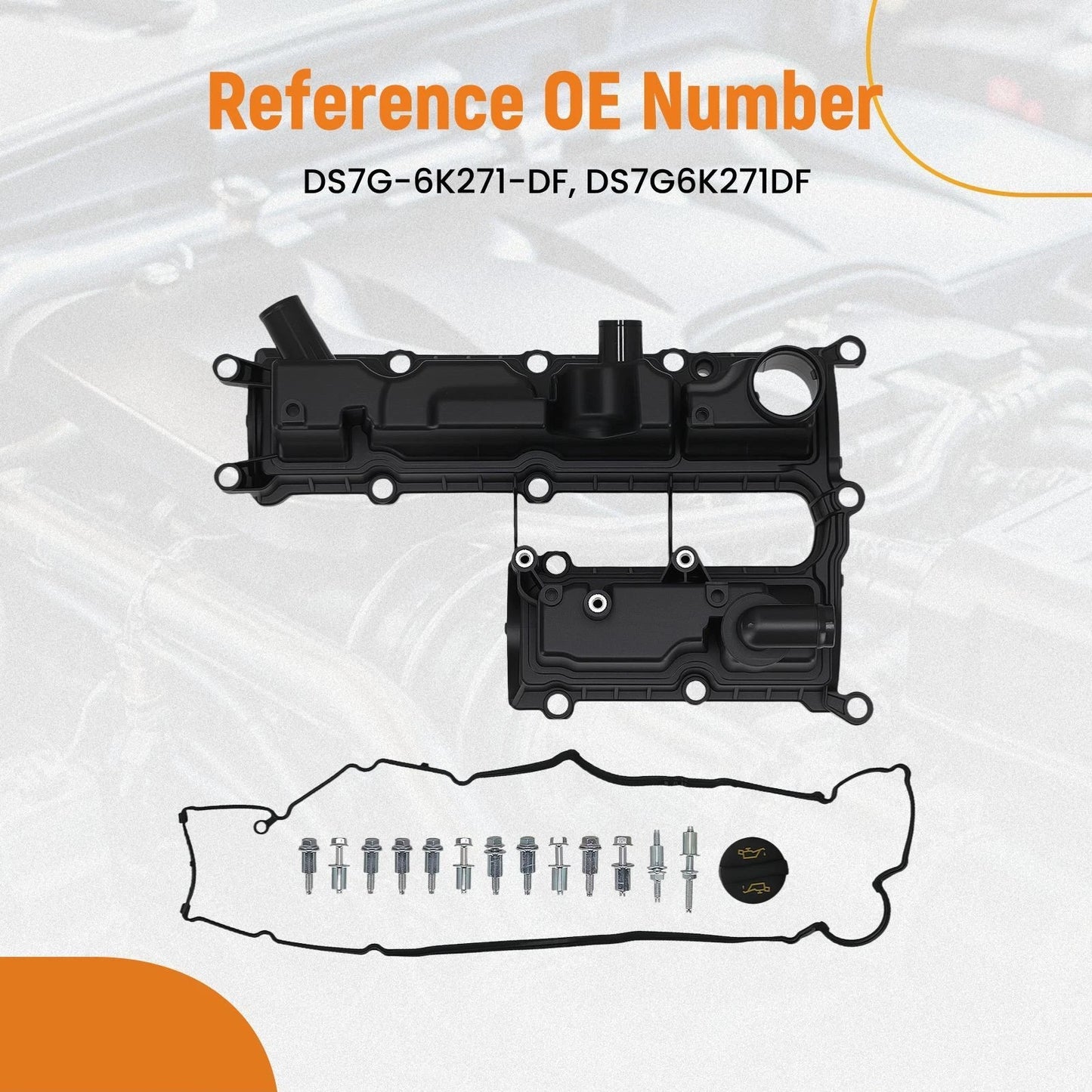 Engine Valve Cover Kit with Bolts for 2017–2019 Ford Escape 1.5L DOHC DS7G6K271DF