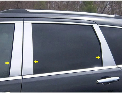 6pc. Luxury FX Chrome Pillar Post Trim For 2011-2021 Jeep Grand Cherokee