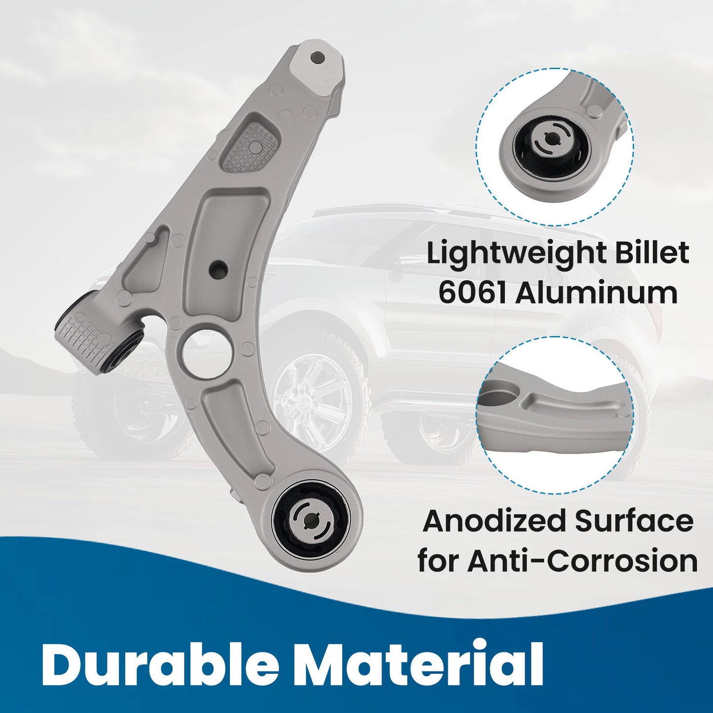 Front Lower Control Arms & Bushing Kit Set for Jeep Cherokee (2019–2023)