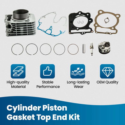 Cylinder Piston Gasket Top End Kit for Honda Sportrax 400 TRX400EX (1999–2008)