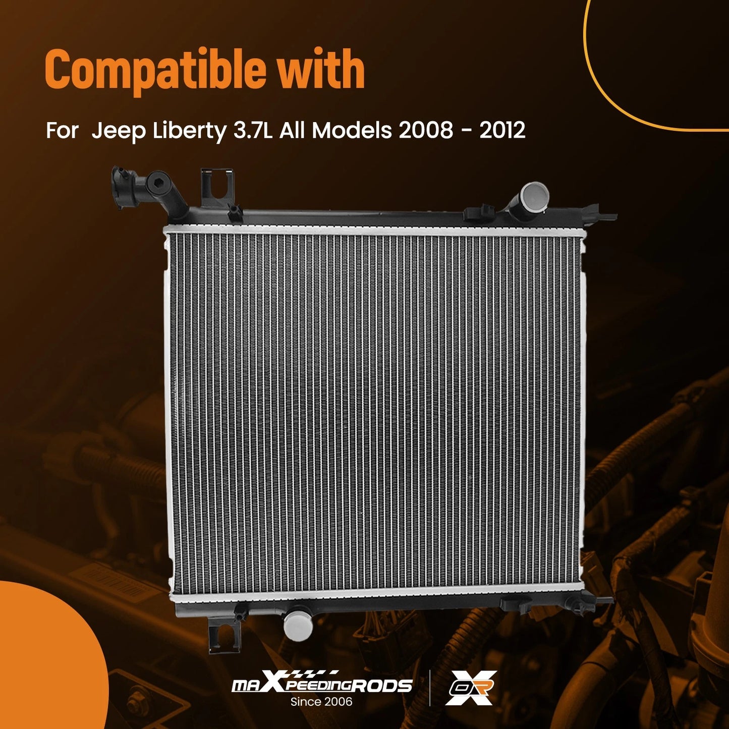 Aluminum Engine Radiator for Jeep Liberty 3.7L (2008–2012)