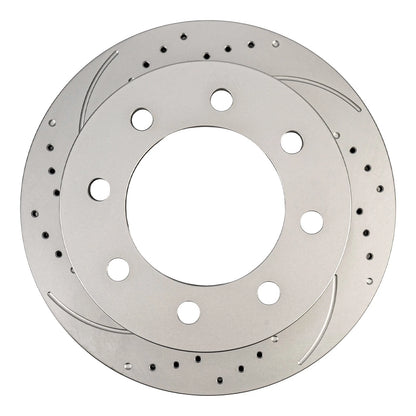 Front Drilled Slotted Disc Brake Rotors for 2000–2002 Dodge Ram 2500/3500 (2PC)