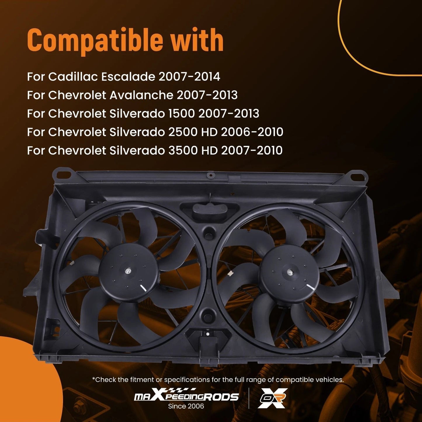 Electric Radiator Cooling Fan for Cadillac Escalade and Chevy Silverado (2015–2020)