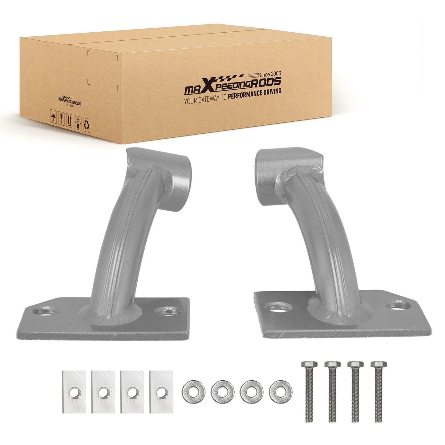 2PCS Rear Lower Curved Bar Mount for Toyota Mark X (2004–2009)