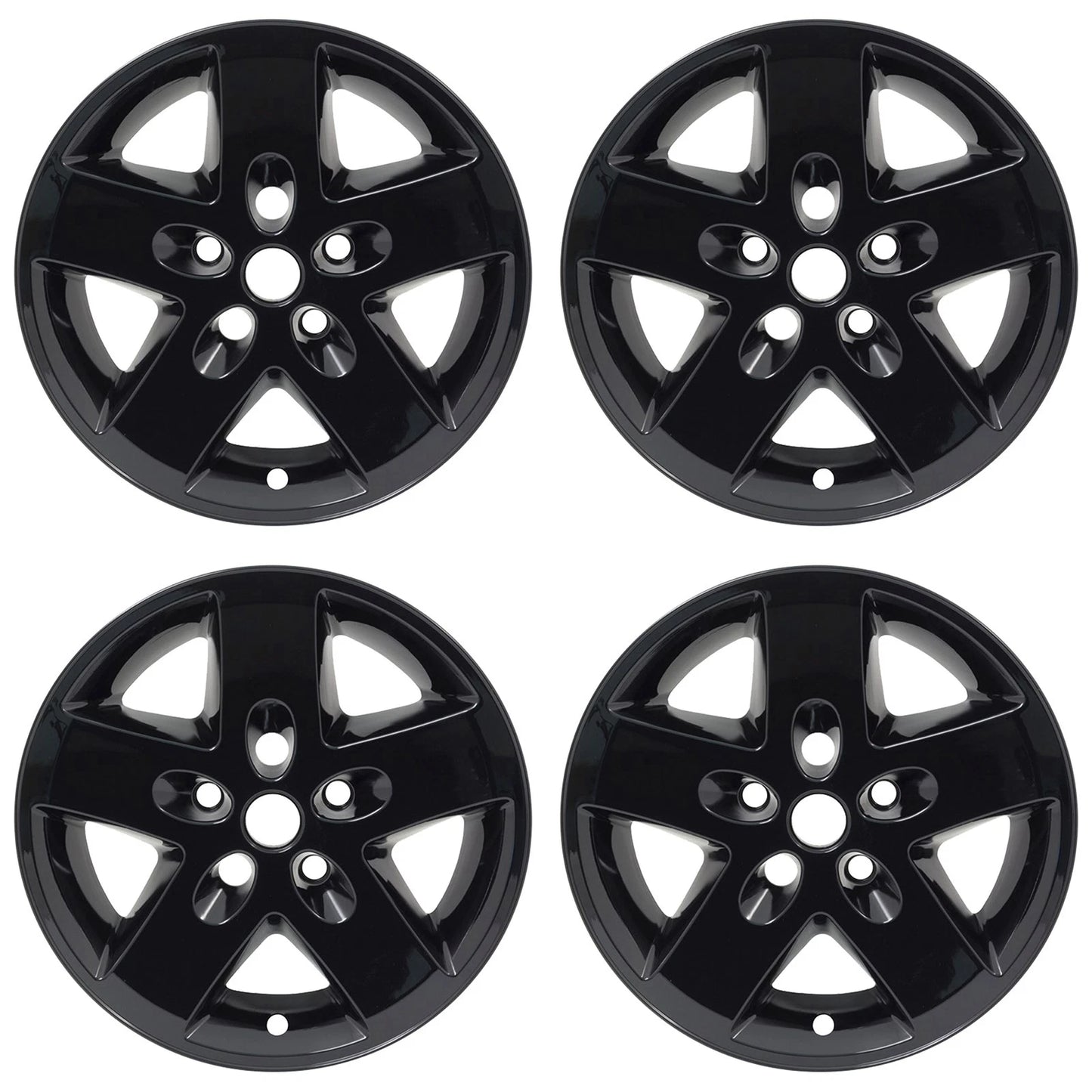 17" Gloss Black Wheel Skins for 2007-2018 Jeep Wrangler - UQSK0545