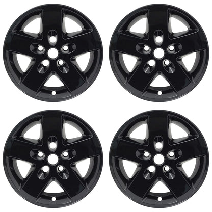 17" Gloss Black Wheel Skins for 2007-2018 Jeep Wrangler - UQSK0545