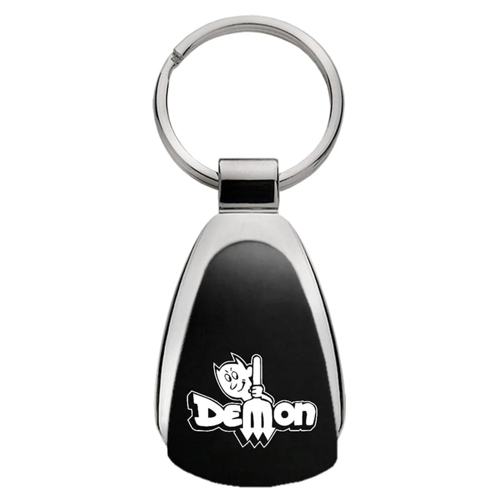 Demon on Black Teardrop Keychain - Officially Licensed for Dodge Challenger