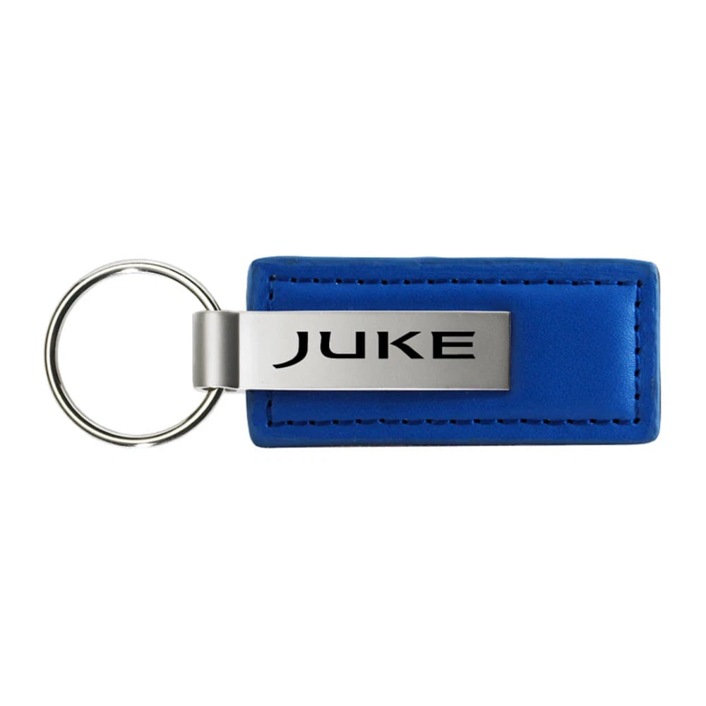 Blue Leather Keychain KC1543.JUKE - Officially Licensed for Nissan Juke