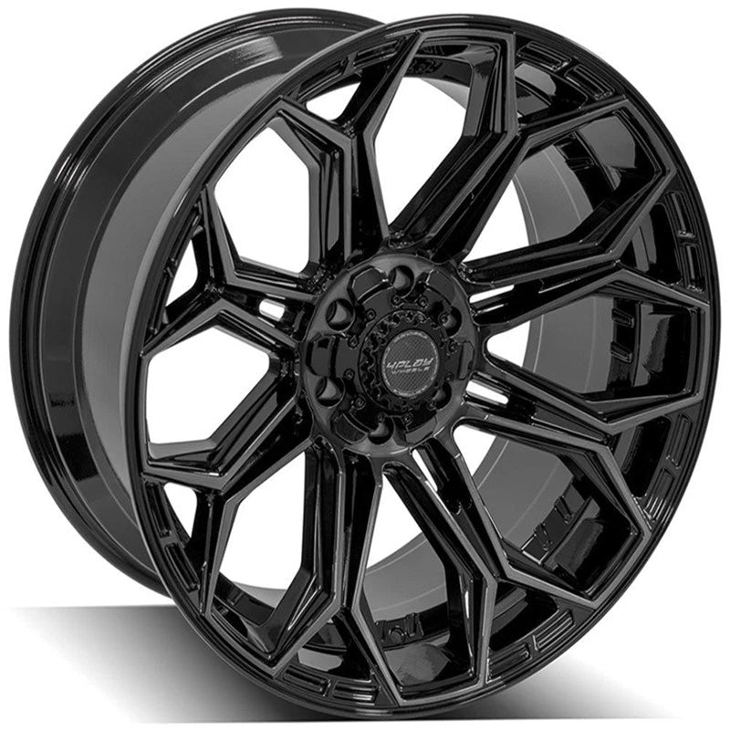 22 Inch Gloss Black Wheel Replacement with Brushed Face for Toyota Sequoia (2001–2007)
