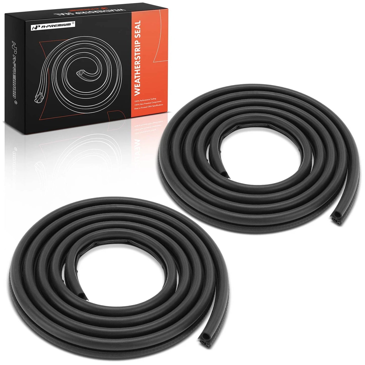 2Pcs Front Door Weatherstrip Seal for Chevy Silverado GMC Sierra 1500 (2007–2018)