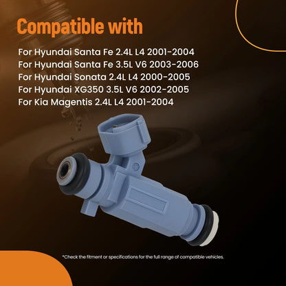Fuel Injector Set for Hyundai Santa Fe Sonata XG350 Kia 2.4L 3.5L (2000–2006)
