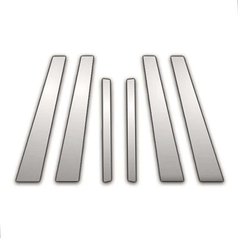 6Pc Chrome Pillar Post Covers Replacement for BMW 5 Series (1997–2003)