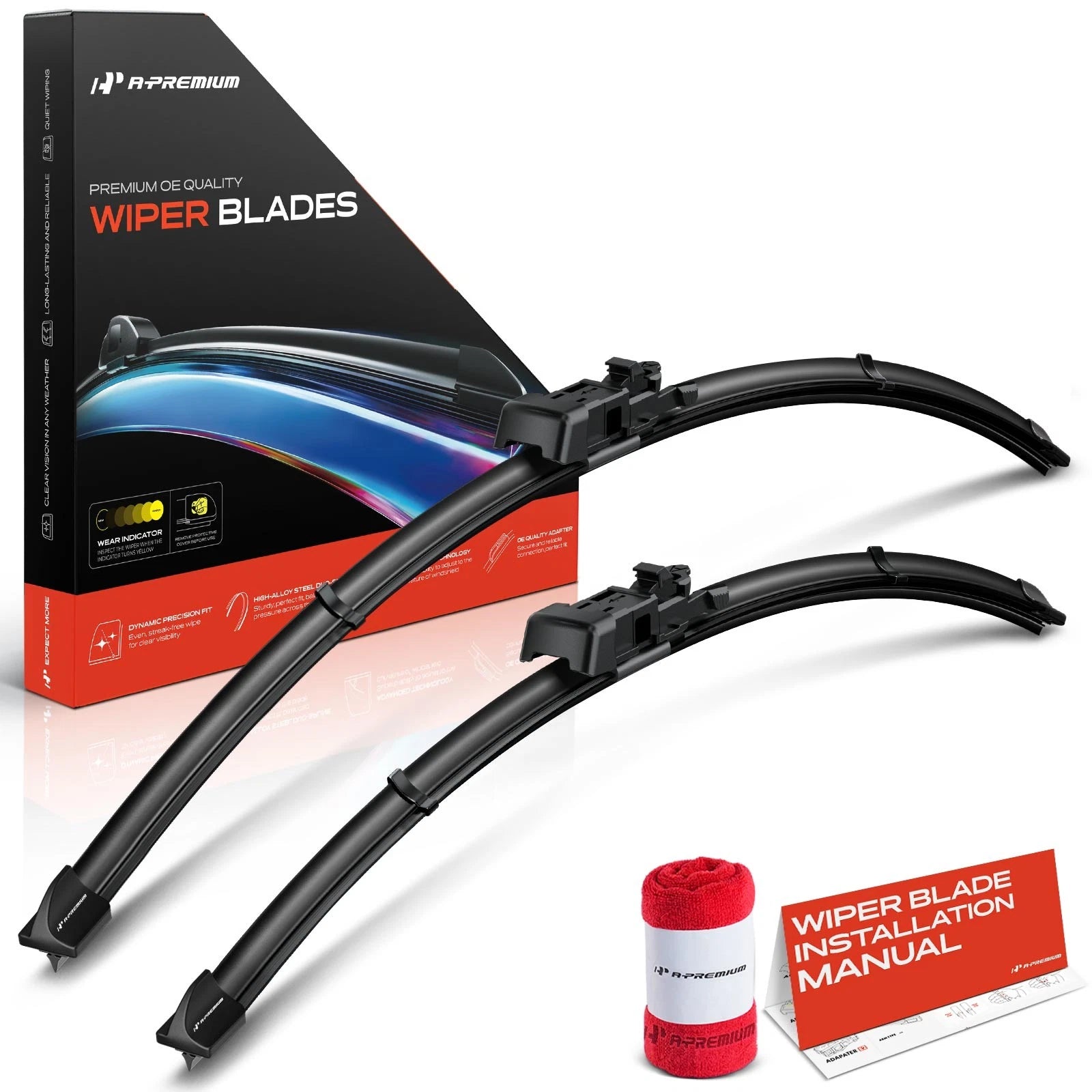 2X Front Windshield Wiper Blades for Mercedes-Benz W166 (2012–2018)