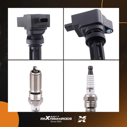 4 Ignition Coils & Spark Plugs for Ford Bronco Edge 2.0L 2.3L (2019–2022)