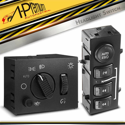 4X4 Selector Switch & Headlight Switch for Cadillac Chevrolet