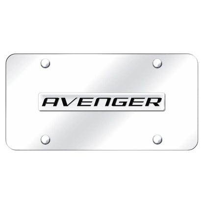 Chrome Name on Chrome License Plate - Officially Licensed for Dodge Avenger