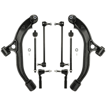 8pc Front Lower Control Arms, Tie Rods, Sway Bars for Chrysler Town & Country (2008–2020)
