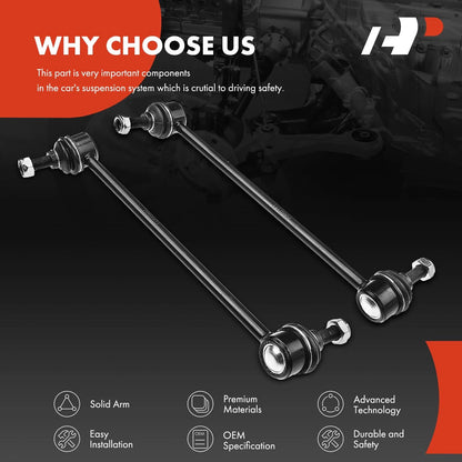 2X Front Sway Bar Link for Chevy Optra (2004–2007) Kia Spectra (2004–2009)