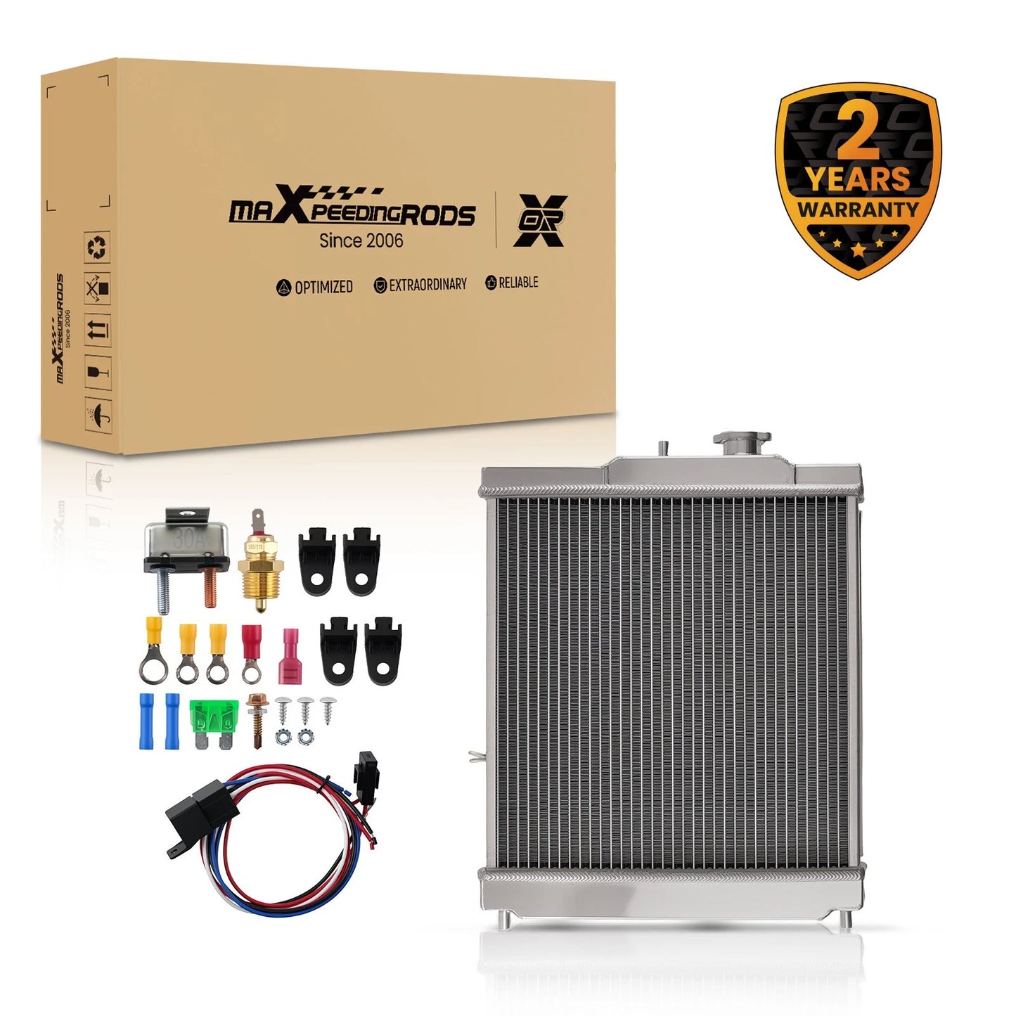 Aluminum Radiator for Honda Civic EH EJ EM (1992–2000) MT+12'' Fan+Shroud Kit