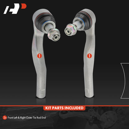 2X Front Outer Tie Rod Ends for Mercedes-Benz E-Class (2010–2016)