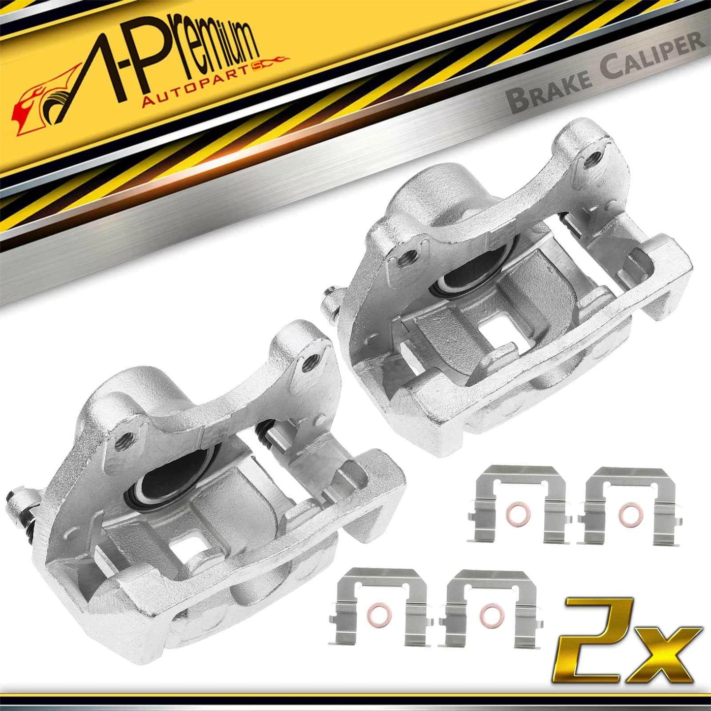 2X Front Brake Caliper with Bracket for Chevrolet Caprice (2011–2017)