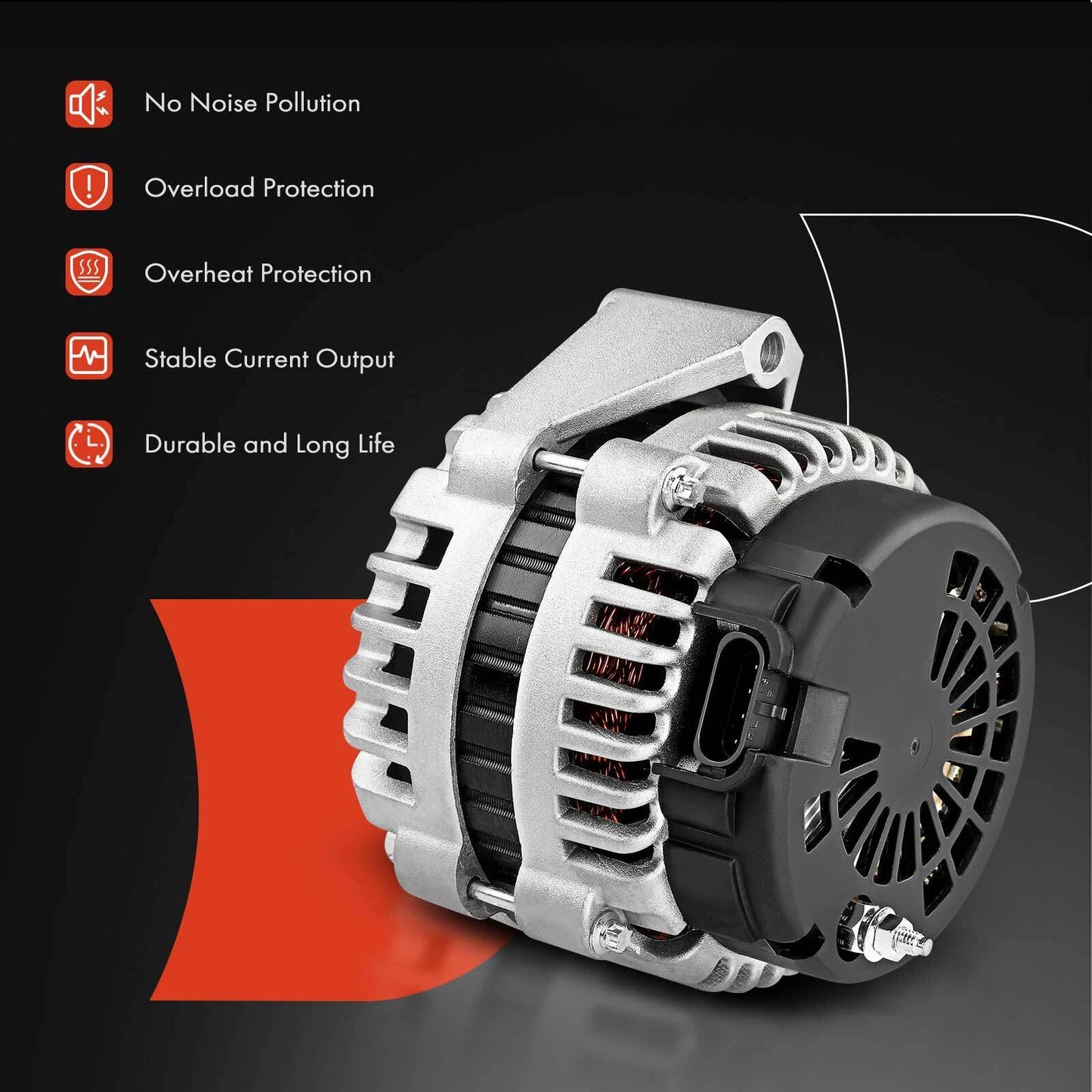 Alternator for Mercedes-Benz E320 W211 (2005–2006) 200A Clockwise