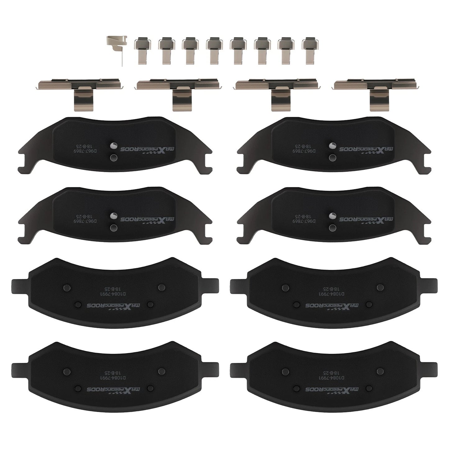 Front & Rear Ceramic Brake Pads for Chrysler Aspen/Ram 1500 (2007–2018)