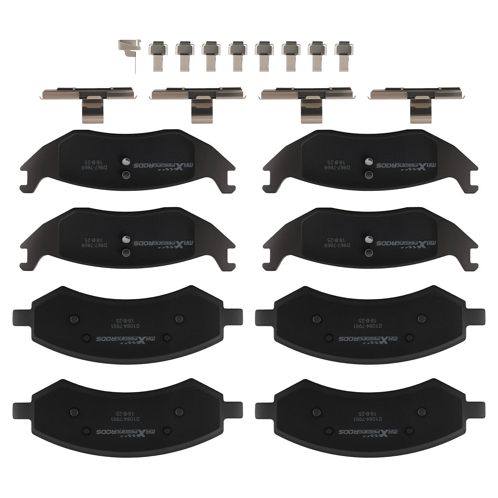 Front & Rear Ceramic Brake Pads for Chrysler Aspen/Ram 1500 (2007–2018)