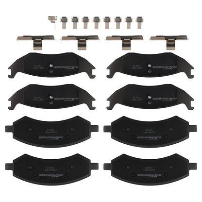 Front & Rear Ceramic Brake Pads for Chrysler Aspen/Ram 1500 (2007–2018)