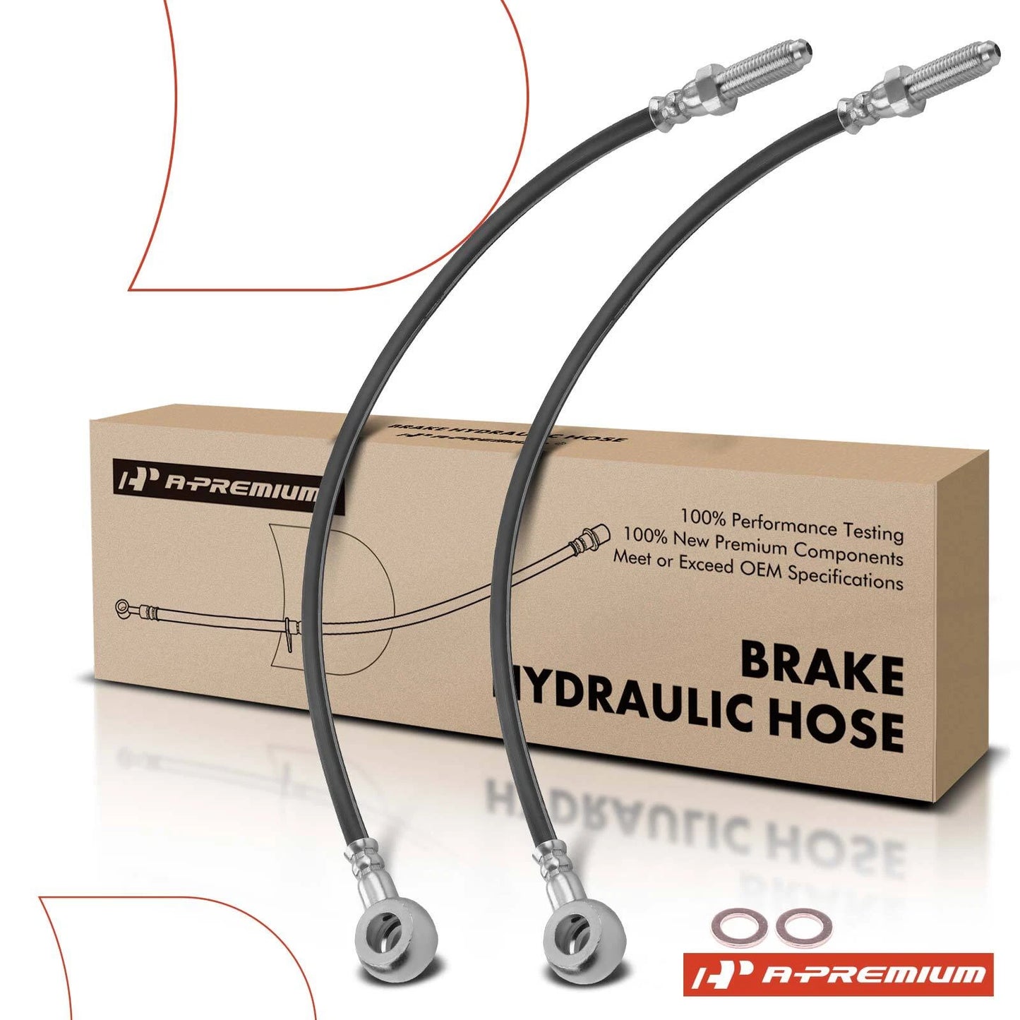2X Front Brake Hydraulic Hose for Isuzu FSR (1988–1996) Chevy W6500 (1987–1996)