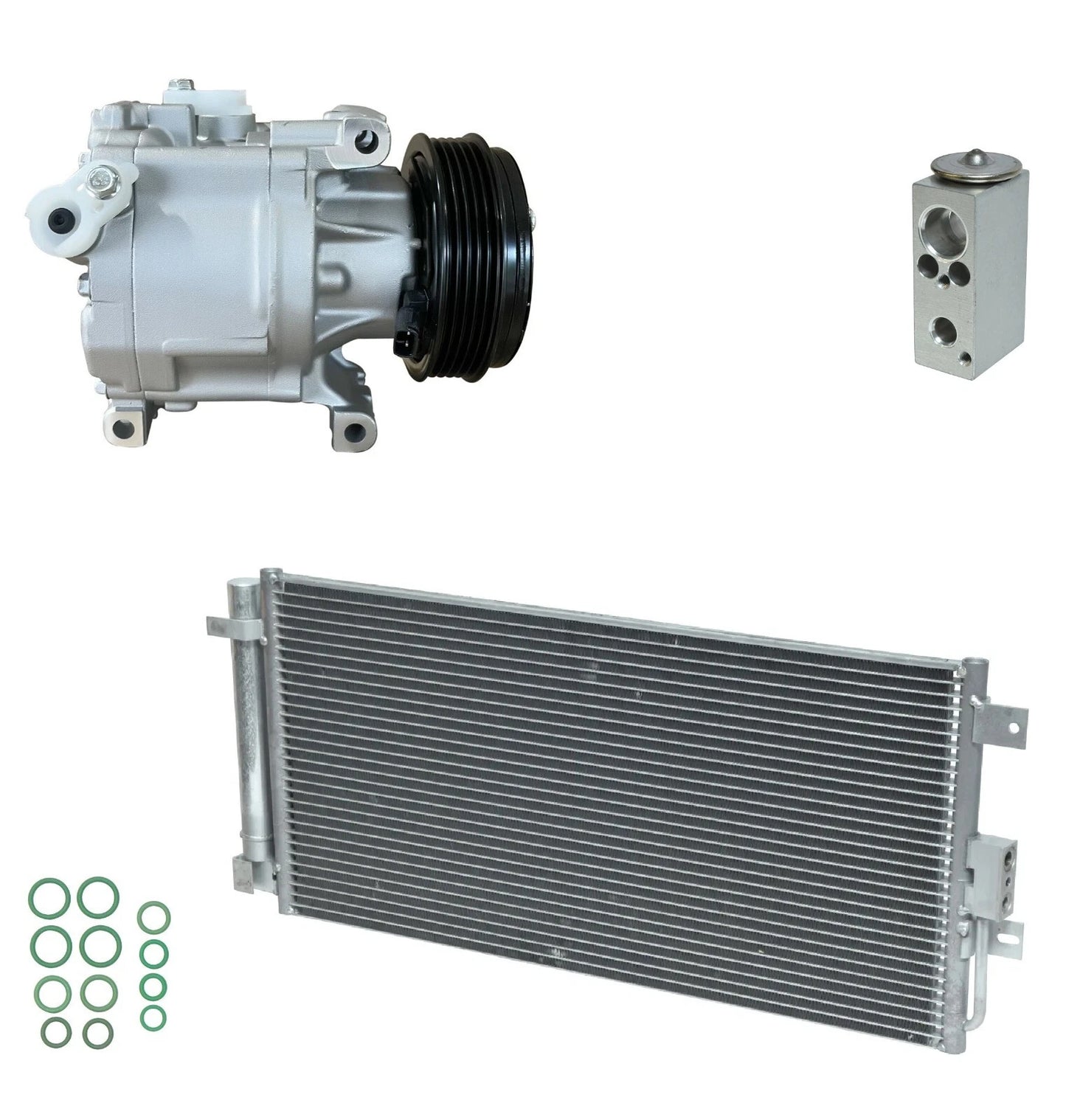 AC Compressor Kit With Condenser for Fiat 500 1.4L (2013–2019)