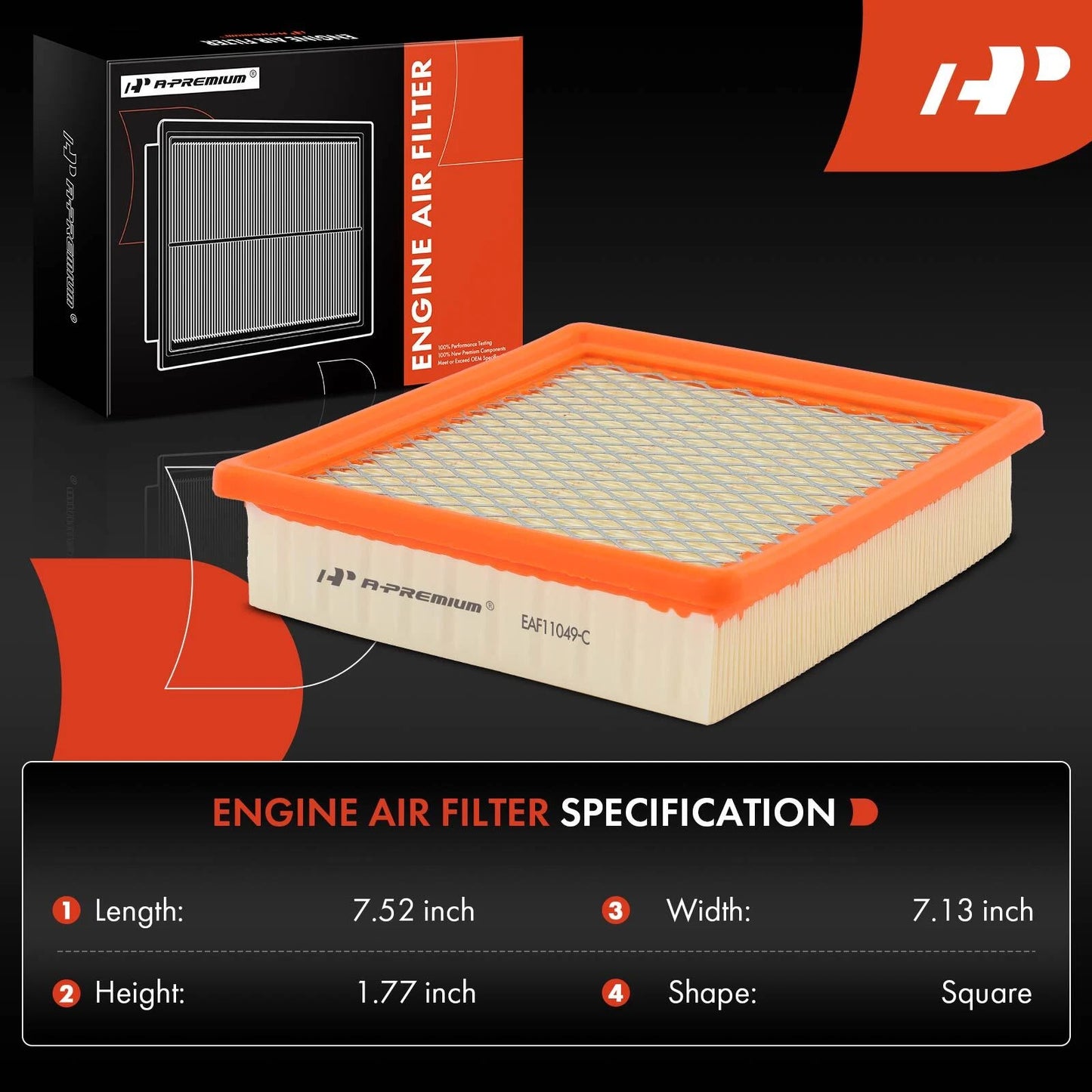 2X Engine Air Filter for Chevrolet Volt, Cadillac ELR (2011–2015)