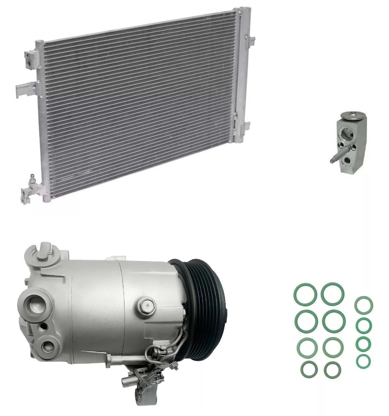 AC Compressor Kit w Condenser for Chevrolet Impala 3.6L (2014–2016)