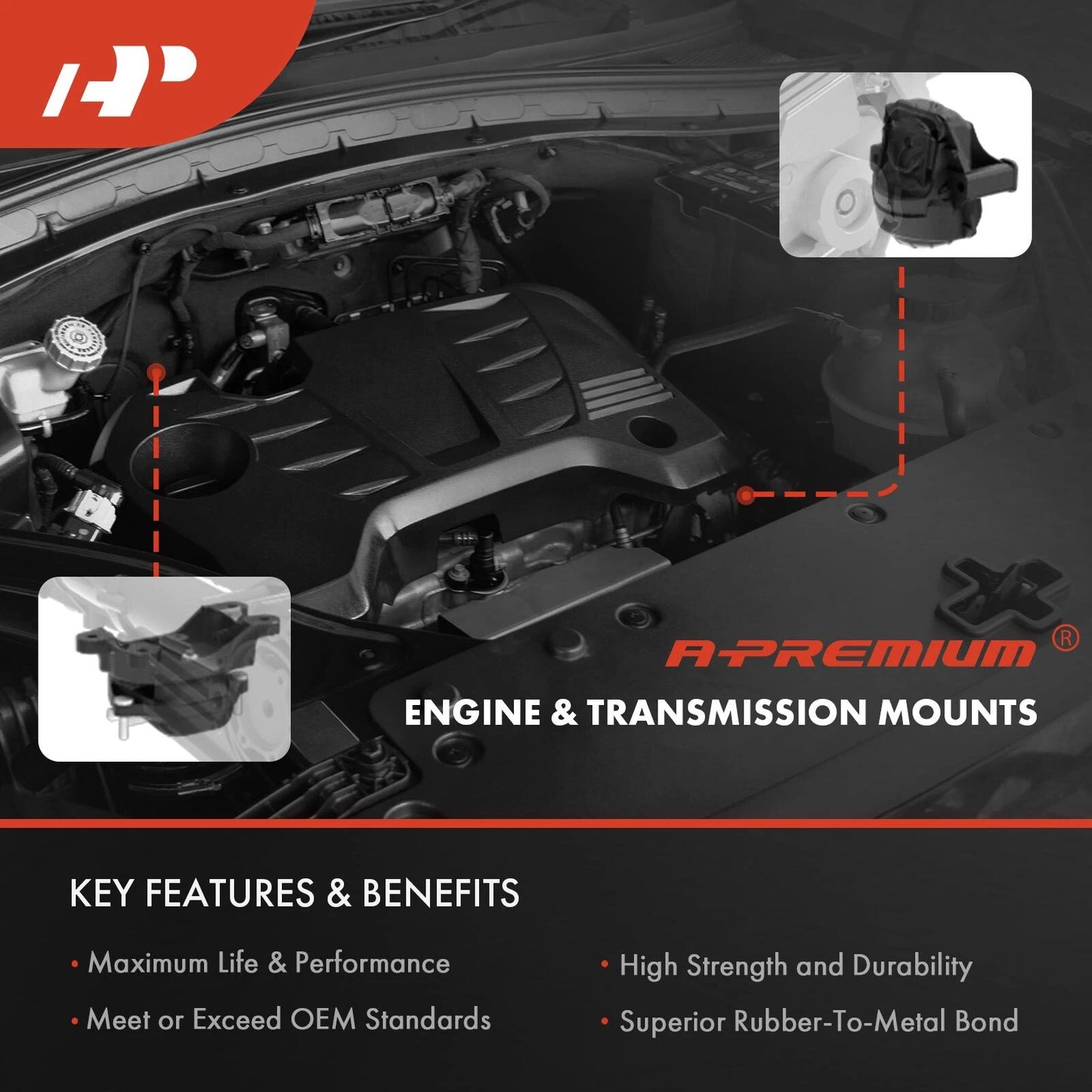 6X Engine Motor & Torque Strut Mounts for Chevy Pontiac