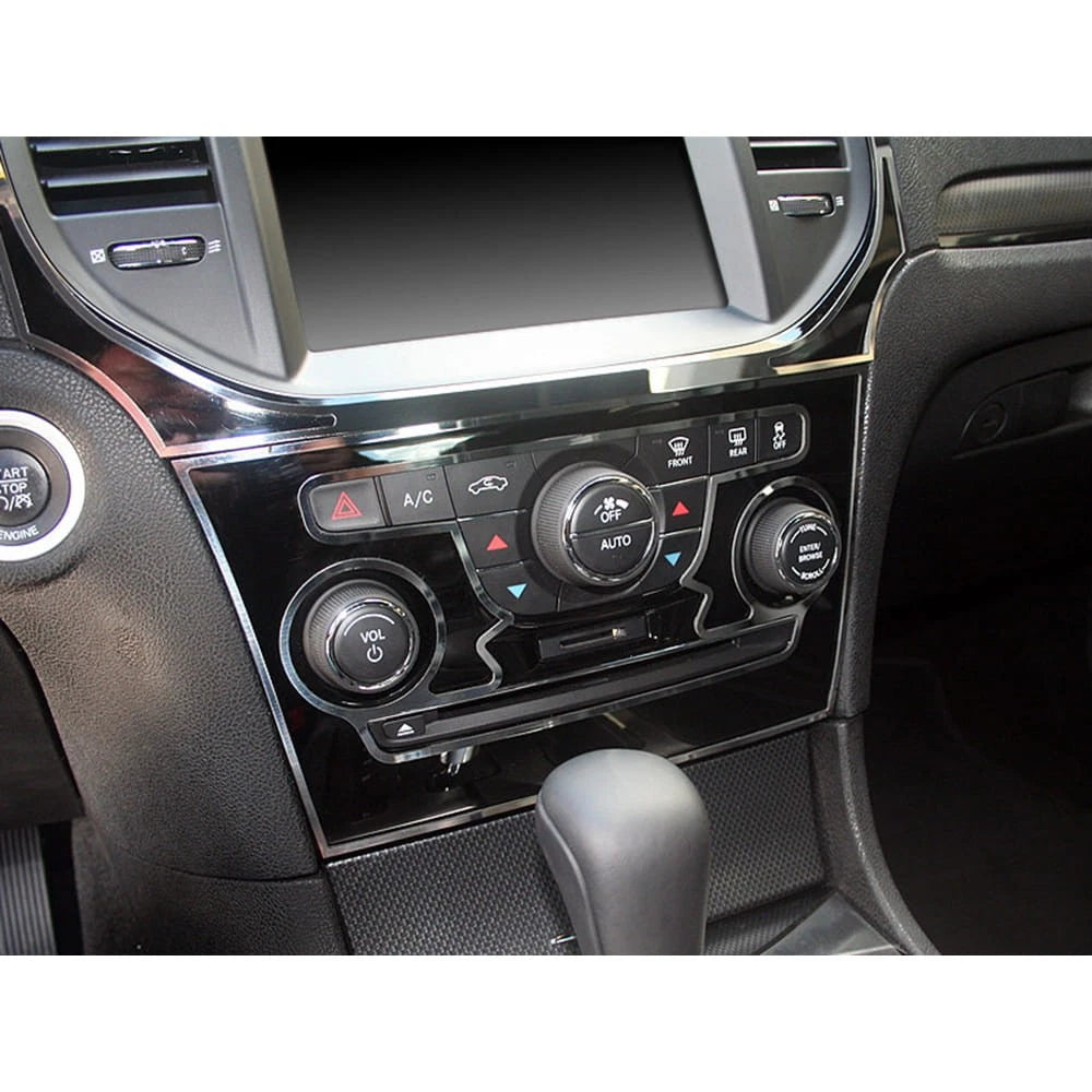 A/C and Radio Control Trim Rings Polished Stainless Steel for Chrysler 300 (2011–2013)