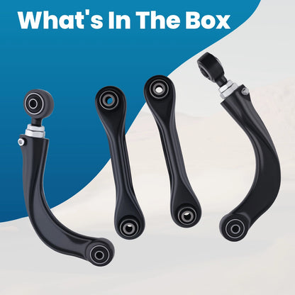4x Rear Upper Lower Forward Control Arm for Ford Focus C-Max (2013–2018)