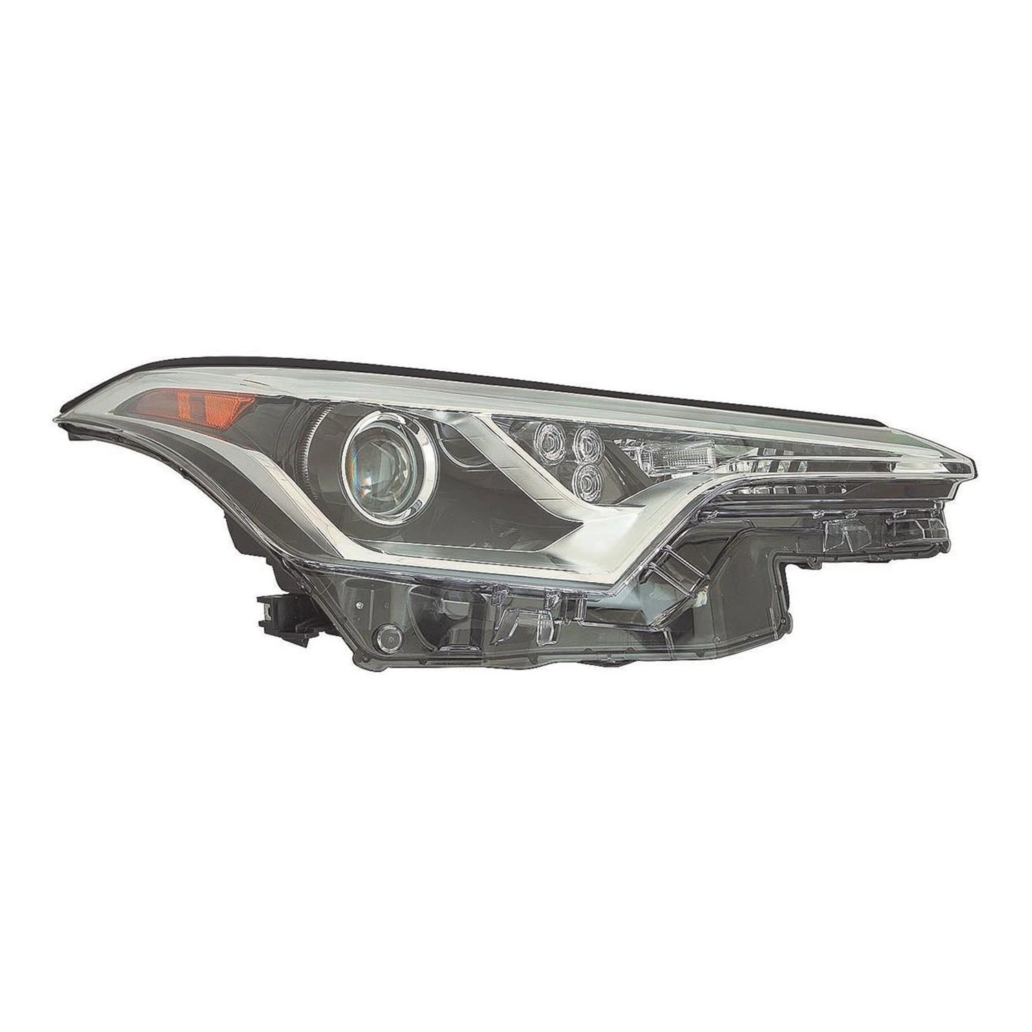 Replacement Passenger Halogen Headlight Lens Housing w/LED Daytime Running Lamp