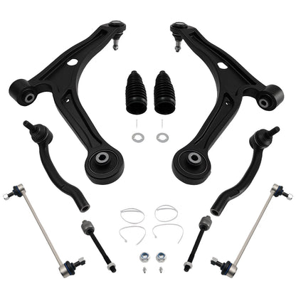 10x Front Lower Control Arms Ball Joint Tie Rods Kit for Honda Pilot MDX (2006–2008)