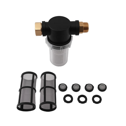 Brass Hose Inline Filter for Pressure Washer 3/4" Thread (Stainless Steel)