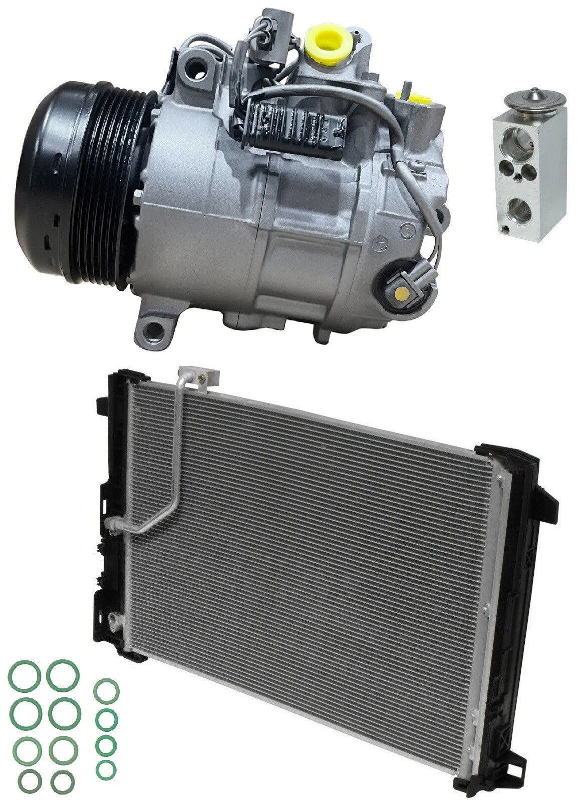AC Compressor Kit With Condenser Replacement for Mercedes SLK250 (2012–2015)
