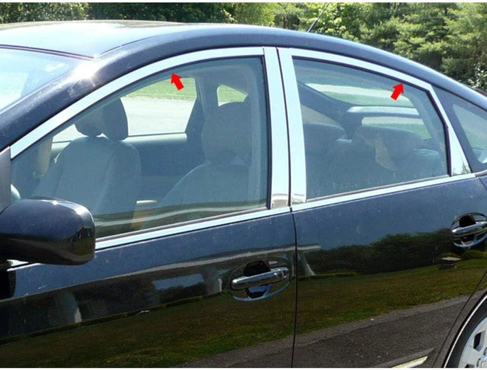4p Luxury FX Chrome Upper Window w/o Posts or Sill for 04-09 Toyota Prius