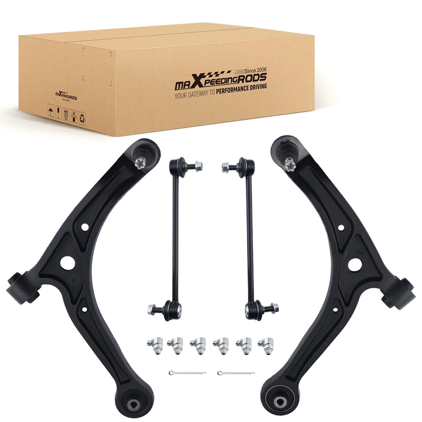 4x Front Lower Control Arm Ball Joint Sway Bar Link for Honda Odyssey (1999–2004)