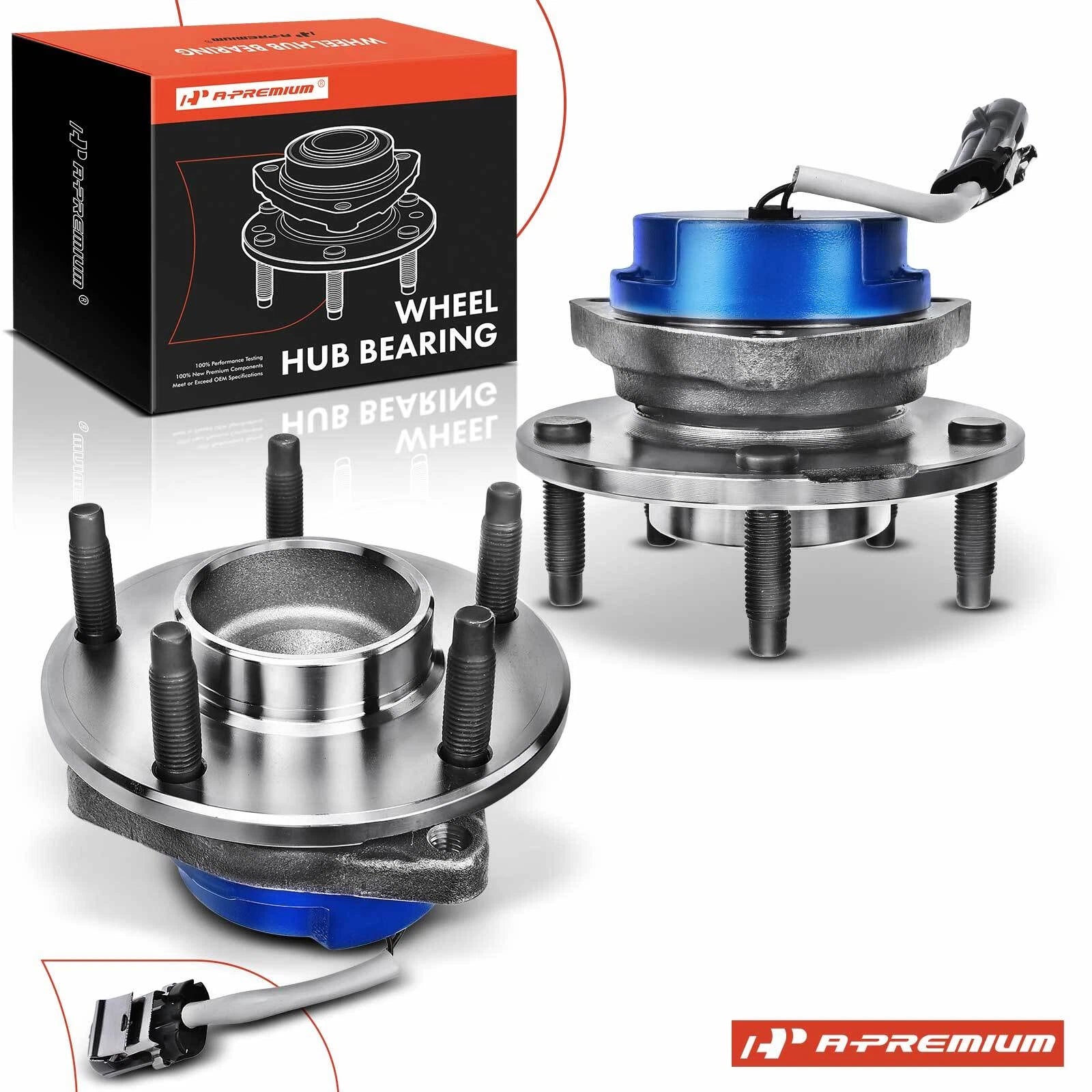 2X Front Wheel Hub & Bearing Assembly with ABS for Chevrolet