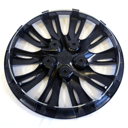 15 inch Gloss Black Hubcaps Snap On Wheel Covers for Steel Rims (R15)