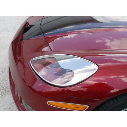 2pc Chrome ABS Aggressive Eyebrow Kit for 2005-2013 Chevy Corvette C6