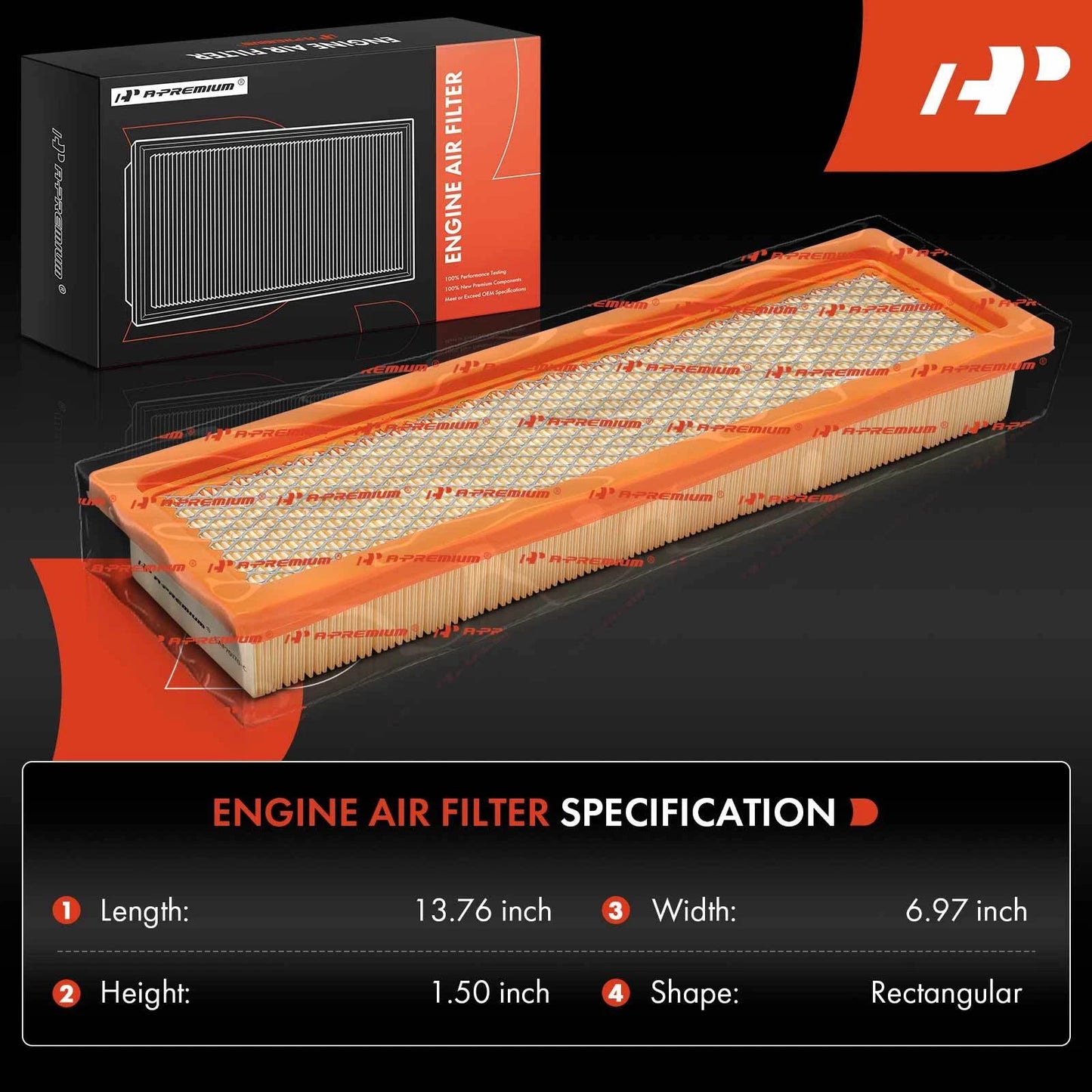2X Engine Air Filter for Chevy Caprice, Buick Roadmaster (1990–1993)