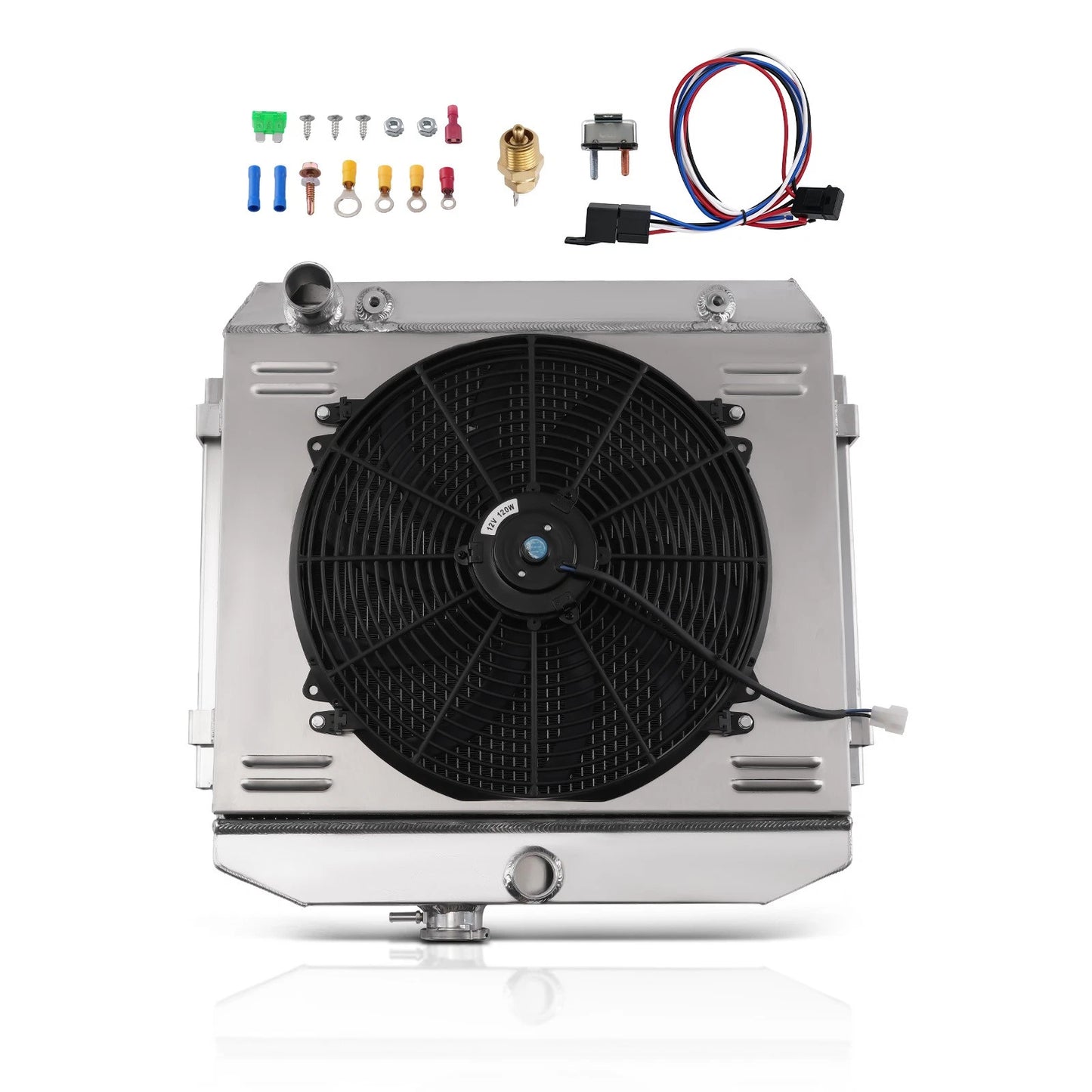 3 Row Radiator Fan Shroud Assembly for Chevy 150/210/Bel Air (1955–1957)