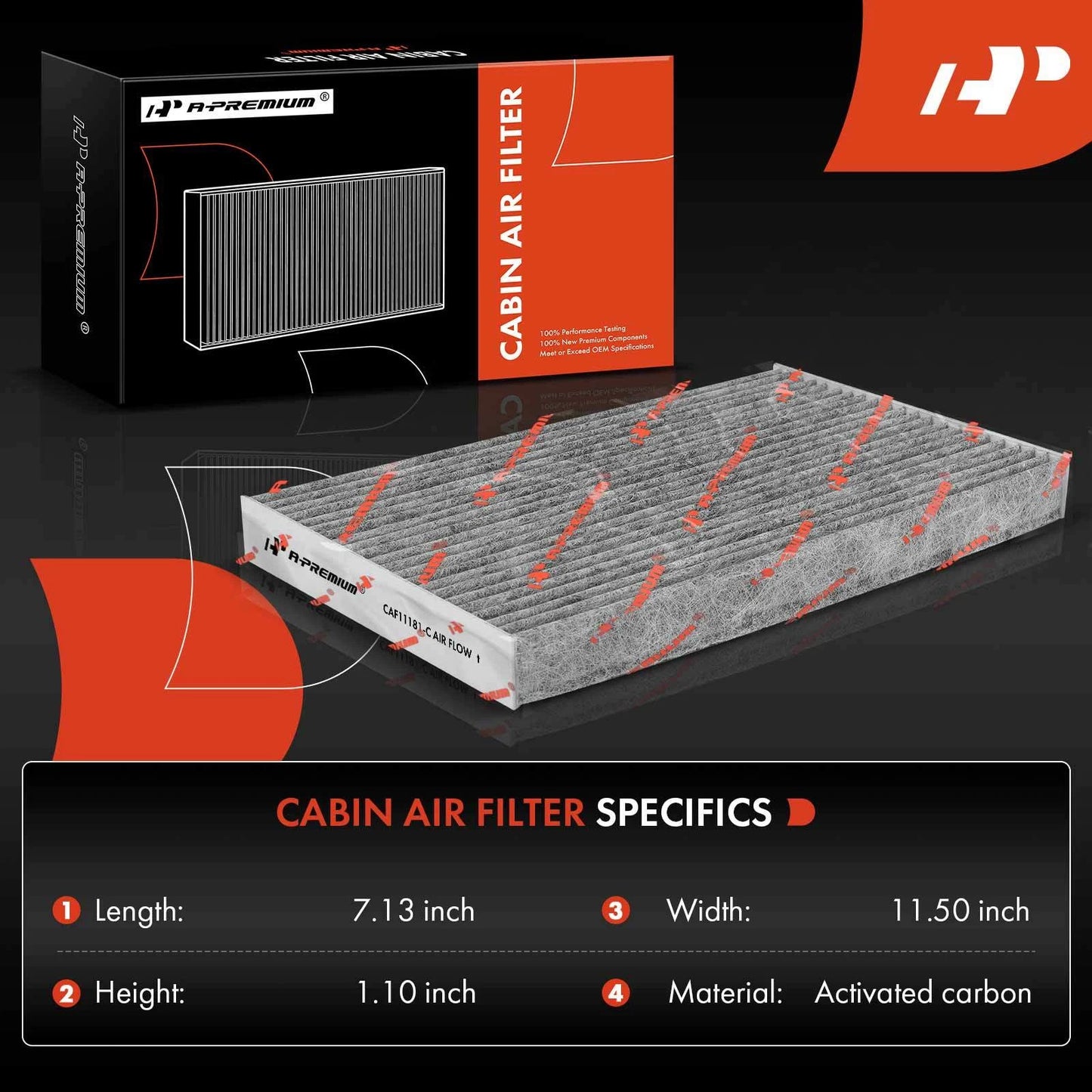 2X Activated Carbon Cabin Air Filter for Chevy Cadillac XLR (2005–2019)