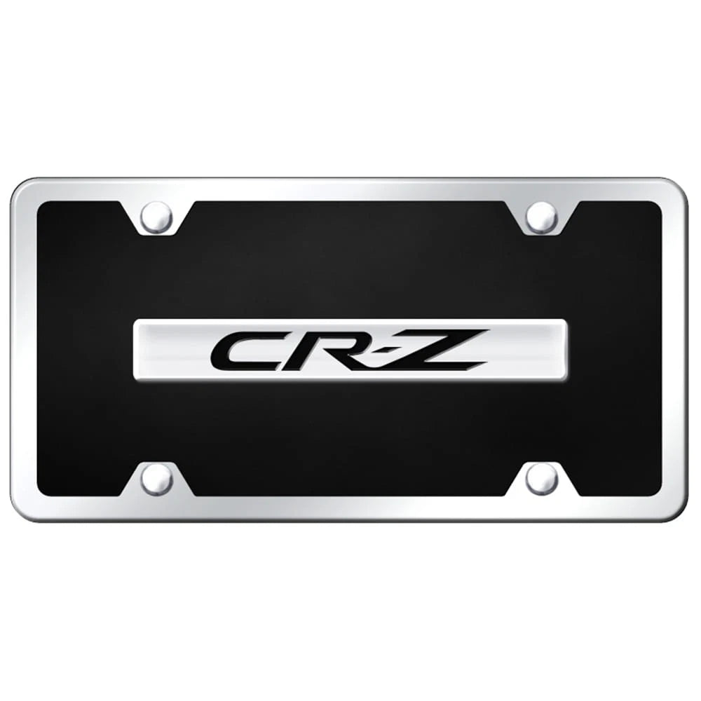 Chrome on Black Acrylic License Plate Kit - Officially Licensed for Honda CR-Z