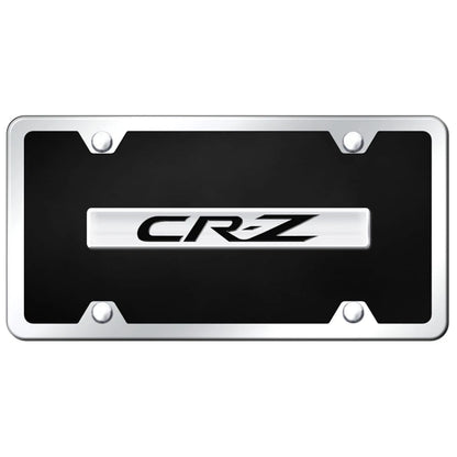 Chrome on Black Acrylic License Plate Kit - Officially Licensed for Honda CR-Z